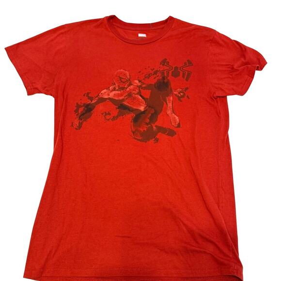 Marvel Spider-Man T-Shirt Red Graphic Tee Hero Pose Men’s Size Large Avengers - Picture 1 of 4